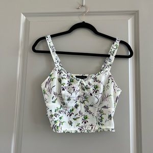 Topshop Floral Crop Top